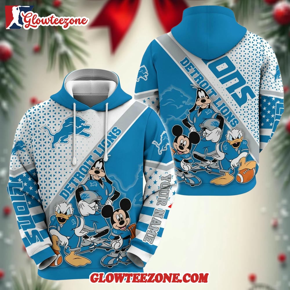 Personalized Detroit Lions Hoodie Character Cartoon Movie Unisex Hoodie 1