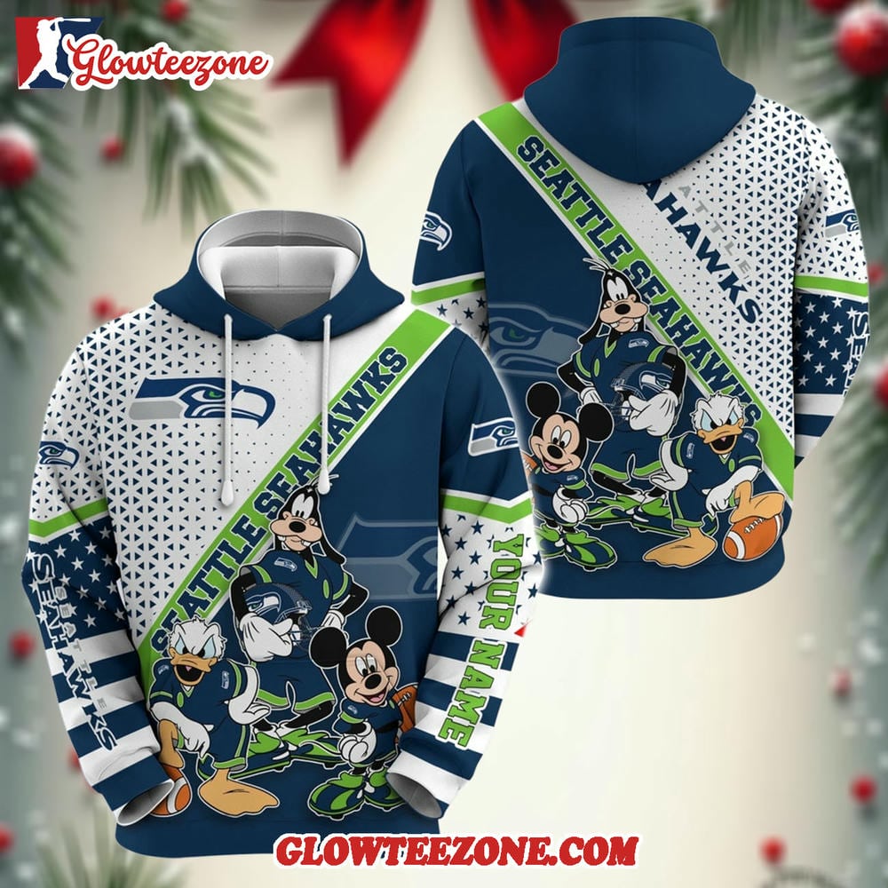 Personalized Nfl Seattle Seahawks Hoodie Character Cartoon Movie Unisex Hoodie 1