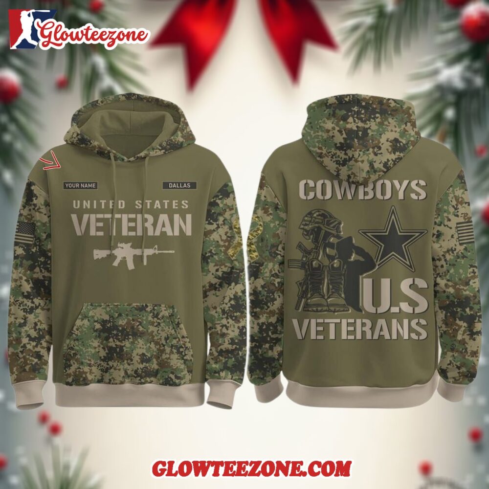 Personalized Special Edition Dallas Cowboys X Salute To Veterans Hoodie Shirt 1