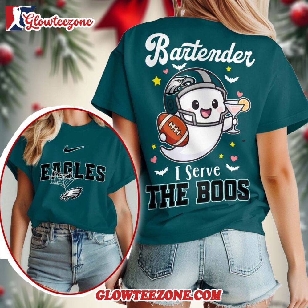 Philadelphia Eagles 2025 Nfl Bartender Halloween Fan All Over Print Shirt 1