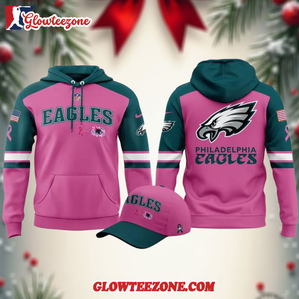 Philadelphia Eagles Breast Cancer Awareness 2025 Hoodie Shirt 1