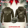 Philadelphia Eagles Olive 2025 Salute To Service Sideline Hoodie Shirt 1