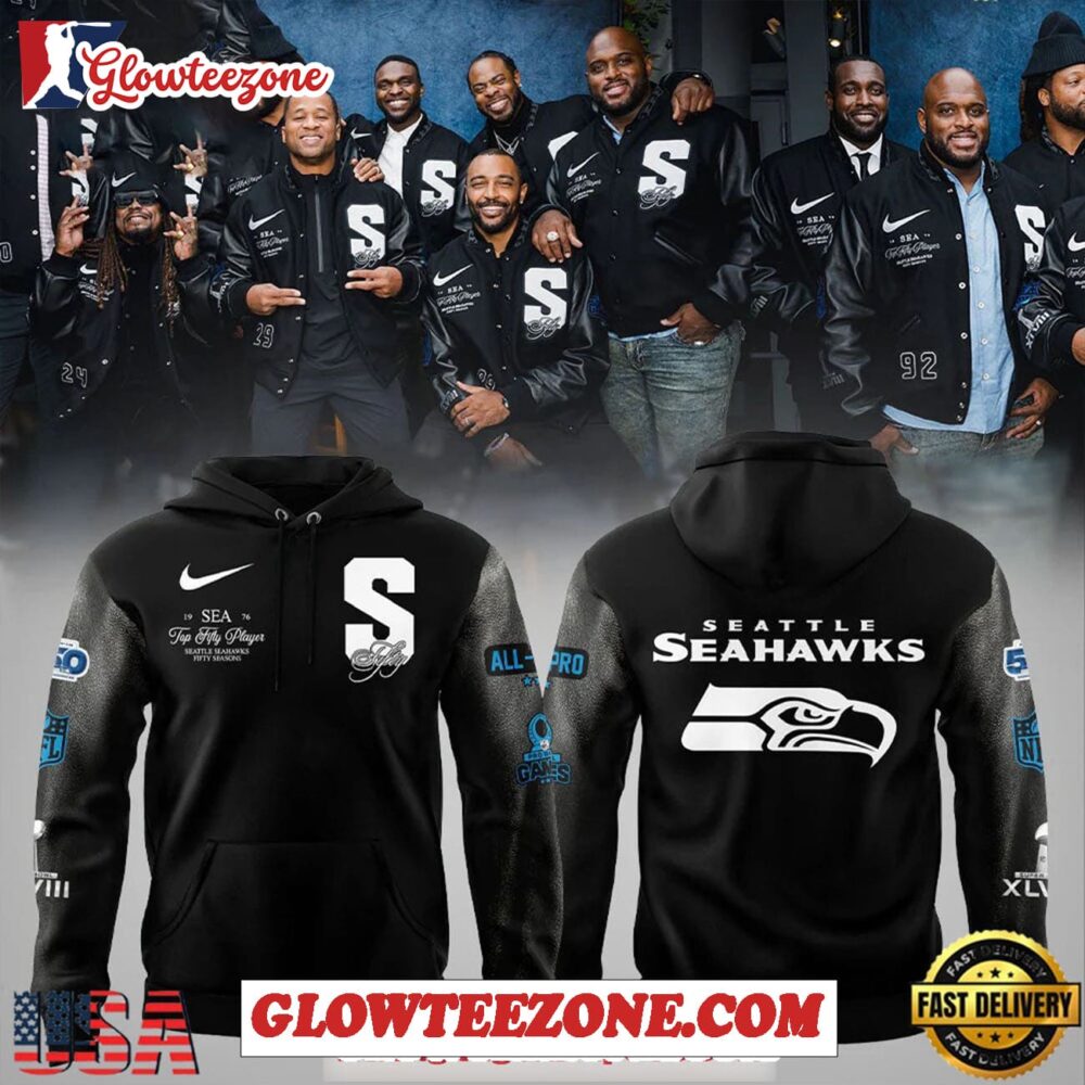 Seattle Seahawks Top Fifty Player Limited All Over Print Hoodie 1