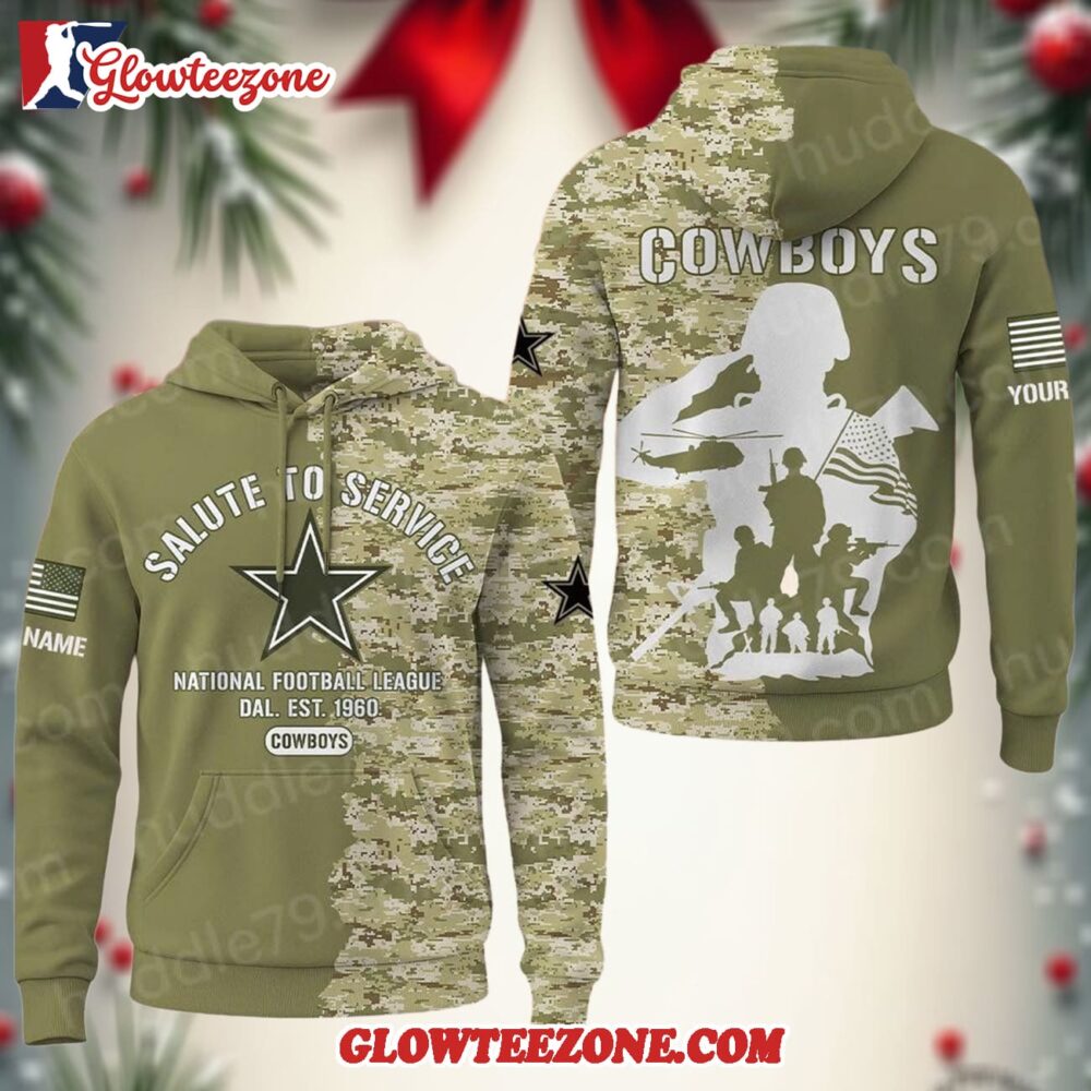 Special Edition Dallas Cowboys X Salute To Service Personalized Hoodie Shirt 1