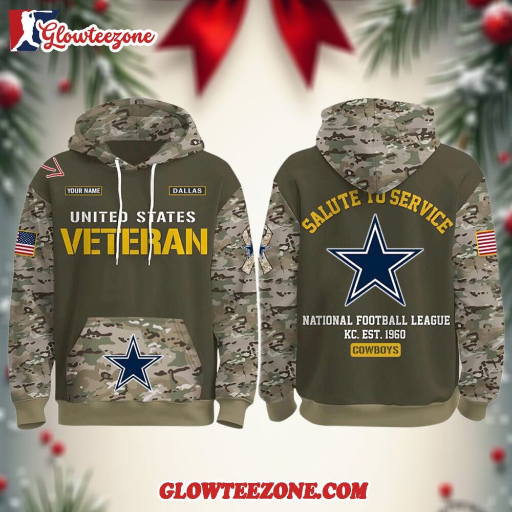 Special Edition Dallas Cowboys X Salute To Veterans Custom Hoodie Shirt 1