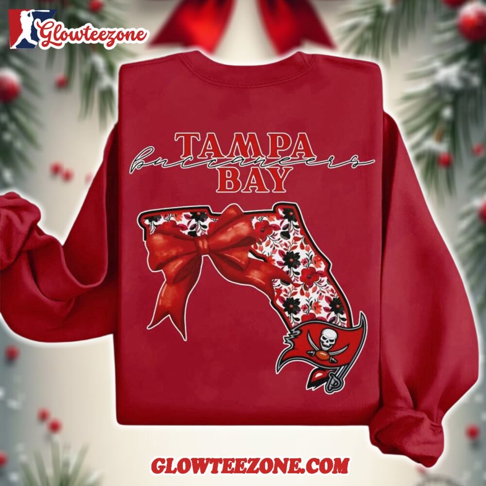 Tampa Bay Buccaneers 2025 Nfl Cozy State Bow Sweatshirt 1