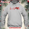 Tampa Bay Buccaneers Heartbeat Hoodie Unisex Football T shirt Hoodie 1