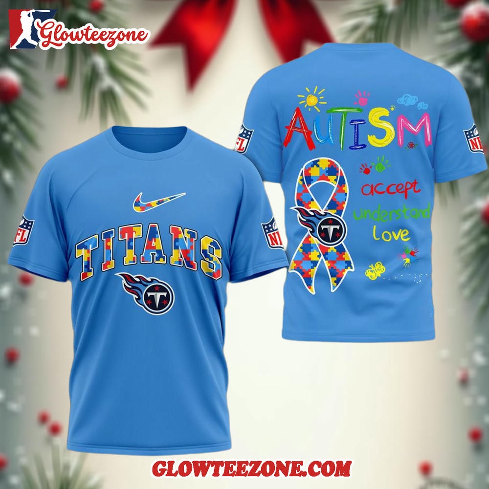 Tennessee Titans Autism Awareness 3d Shirt 1