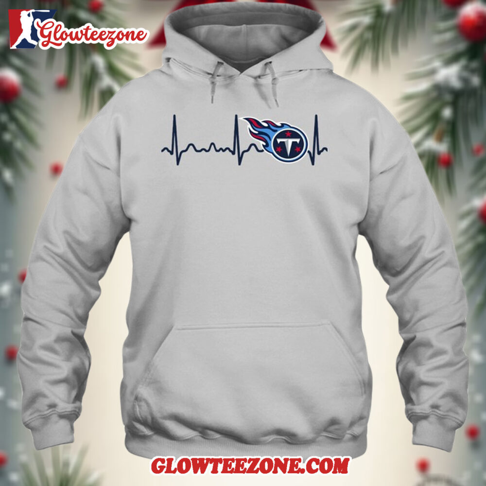 Tennessee Titans Heartbeat Hoodie Unisex Football T shirt Hoodie 1