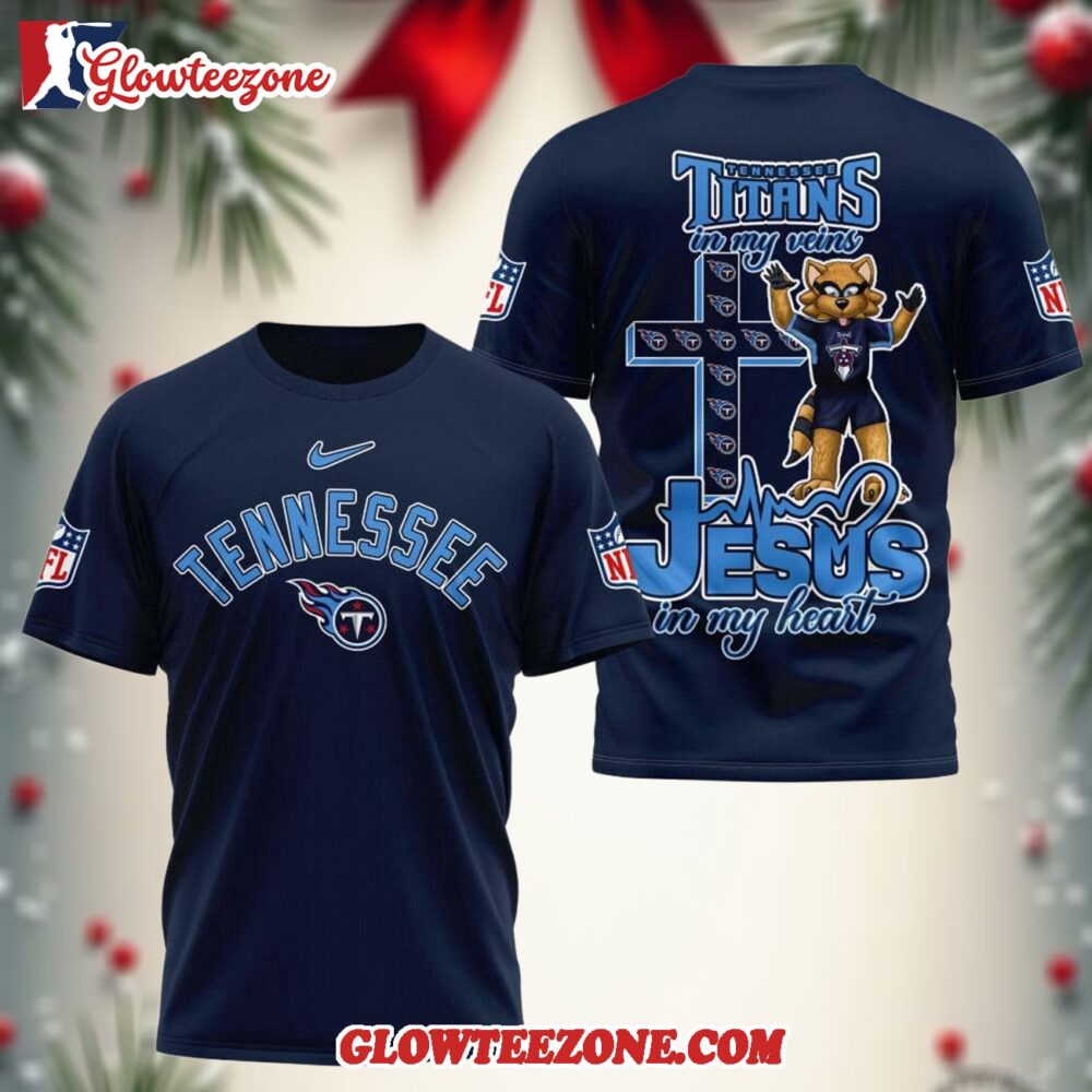 Tennessee Titans In My Veins In My Heart All Over Print Shirt 1