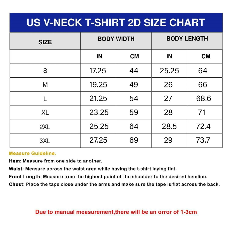US Womens V Neck T Shirt 2D