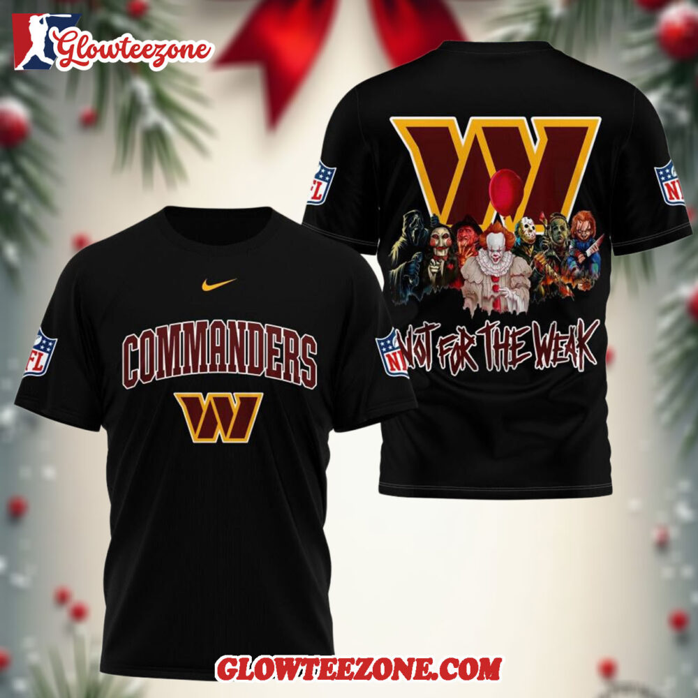 Washington Commanders 2025 Nfl Not For The Weak Halloween All Over Print Shirt 1