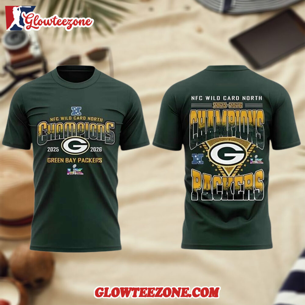 2026 Green Bay Packers NFC Wild Card North Champions 3D Shirt