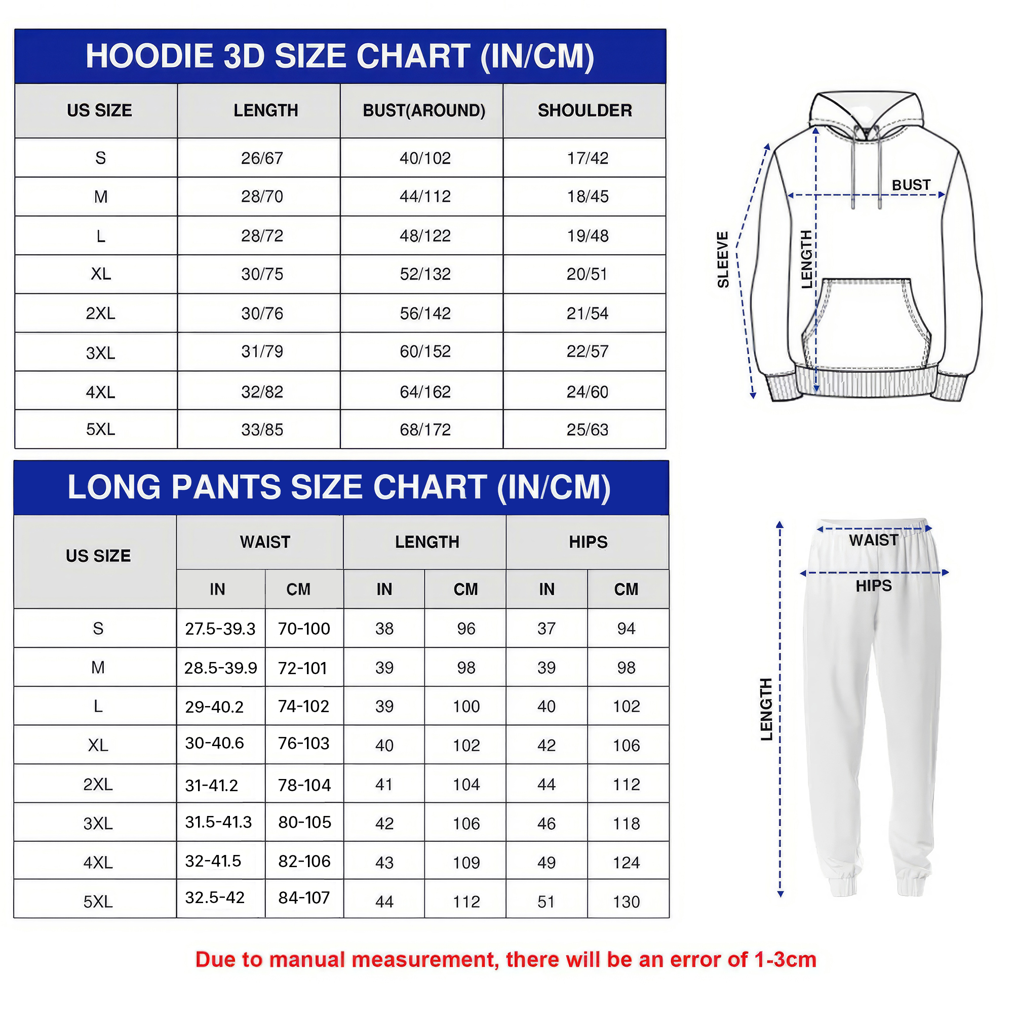 3D Hoodie and Long Pants Set