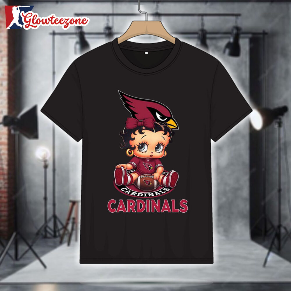 Arizona Cardinals Betty Boop Football T Shirt 1