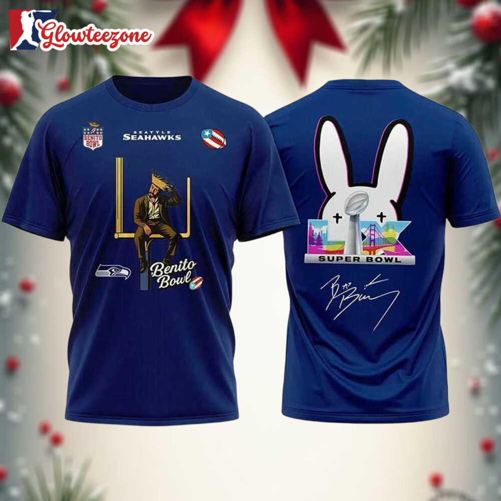 Bad Bunny 2026 Seahawks Bowl Lx Halftime Show Two Sided Shirt