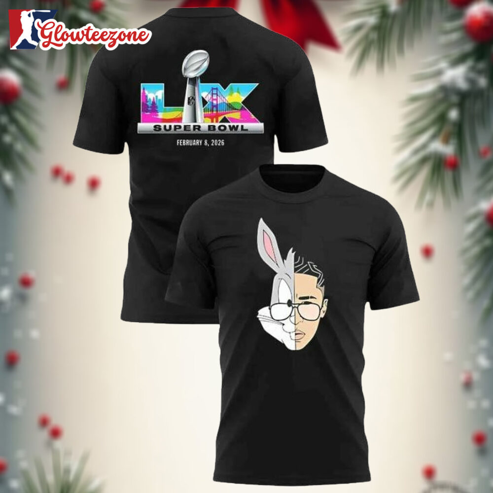 Bad Bunny X Super Bowl 2026 Logo 3D Shirt