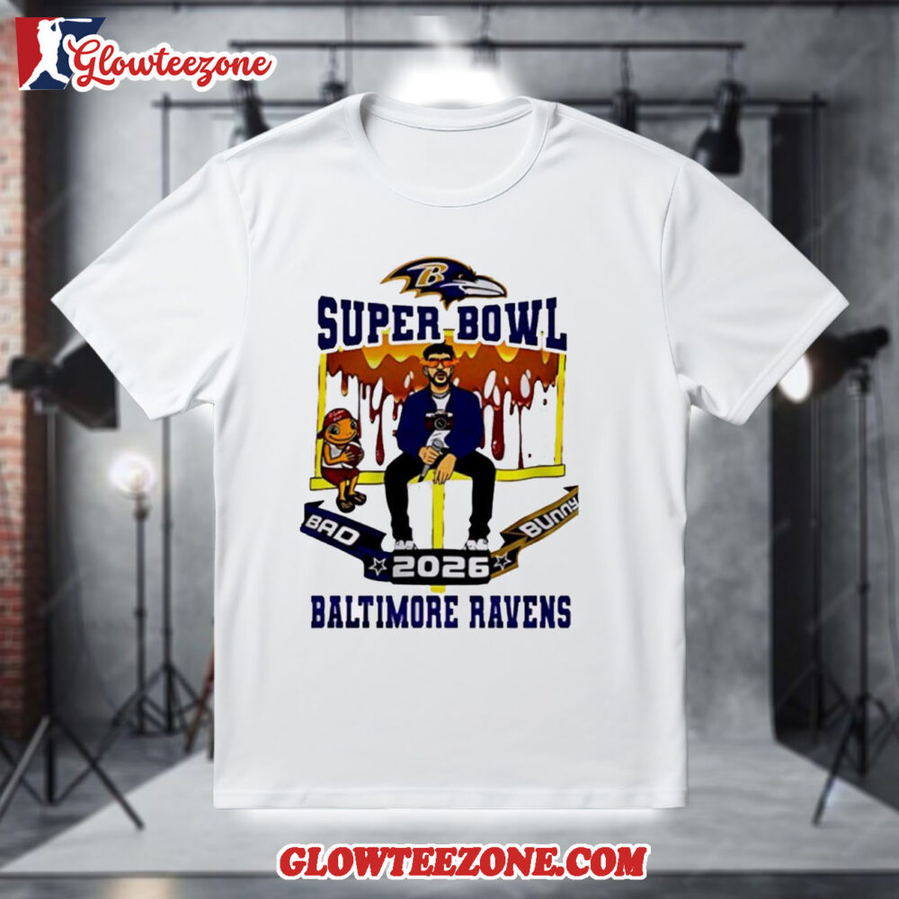 Baltimore Ravens 2026 NFL Bad Bunny Super Bowl LX Vintage T Shirt 1