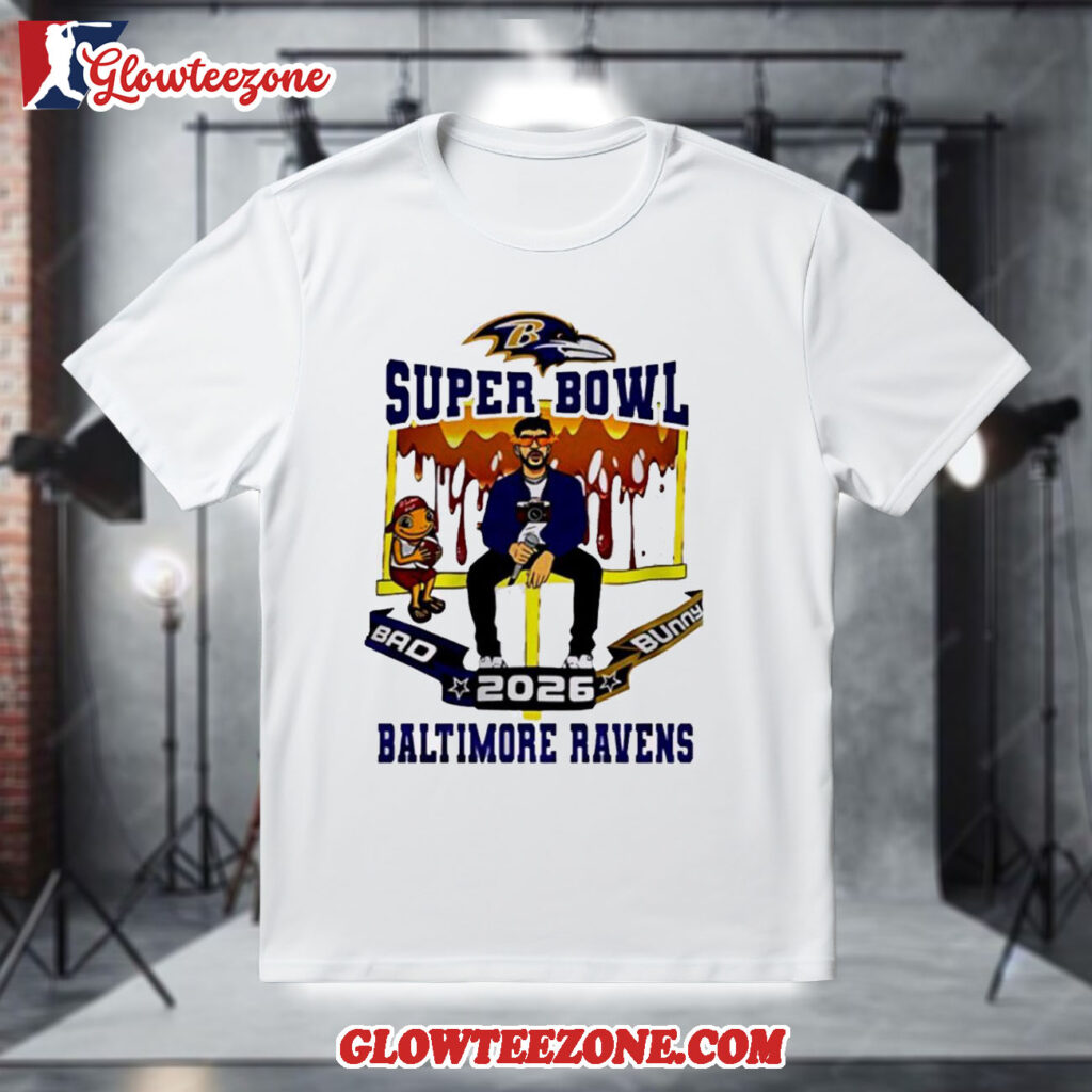 Baltimore Ravens 2026 NFL Bad Bunny Super Bowl LX Vintage T Shirt 1