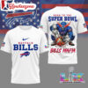 Buffalo Bills 2026 Road To Super Bowl White 3D Shirt