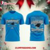 Carolina Panthers NFC Wild Card South Champions 2025 2026 Blue 3D Shirt