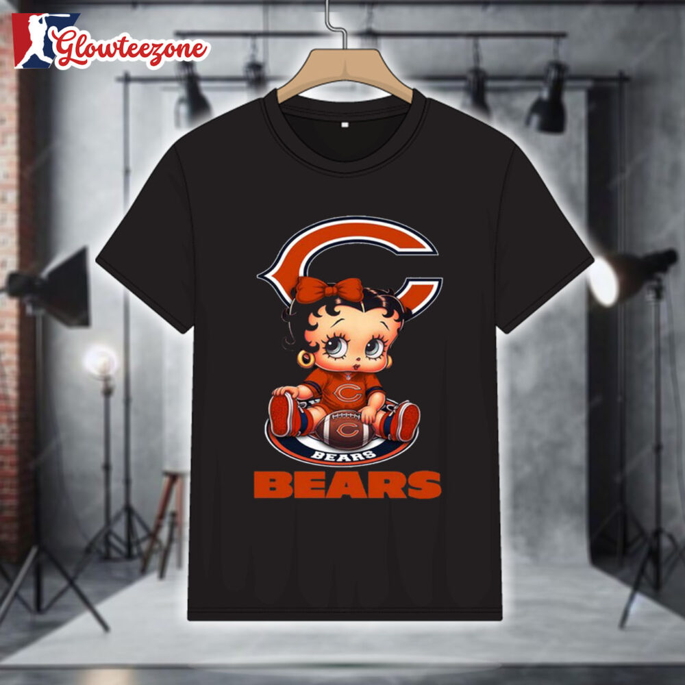Chicago Bears Betty Boop Football T Shirt 1