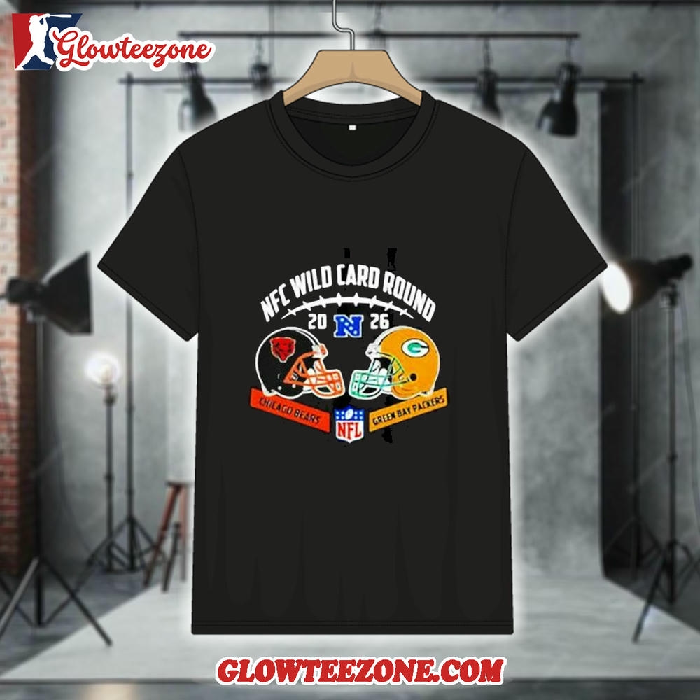 Chicago Bears Vs Green Bay Packers NFC Wild Card Game Helmet Shirt 1
