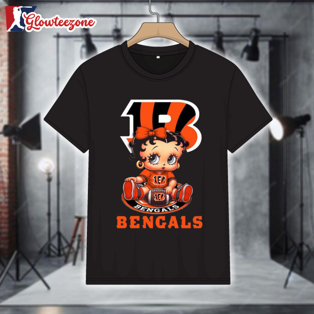 Cincinnati Bengals Betty Boop Football T Shirt 1
