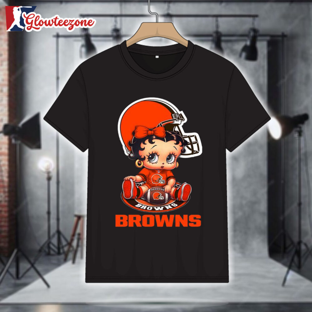 Cleveland Browns Betty Boop Football T Shirt 1