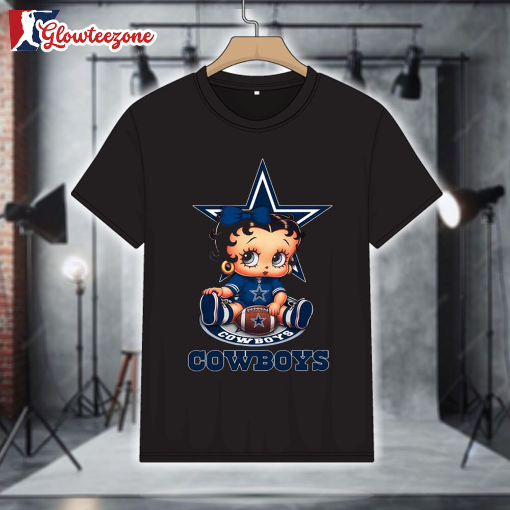 Dallas Cowboys Betty Boop Football T Shirt 1