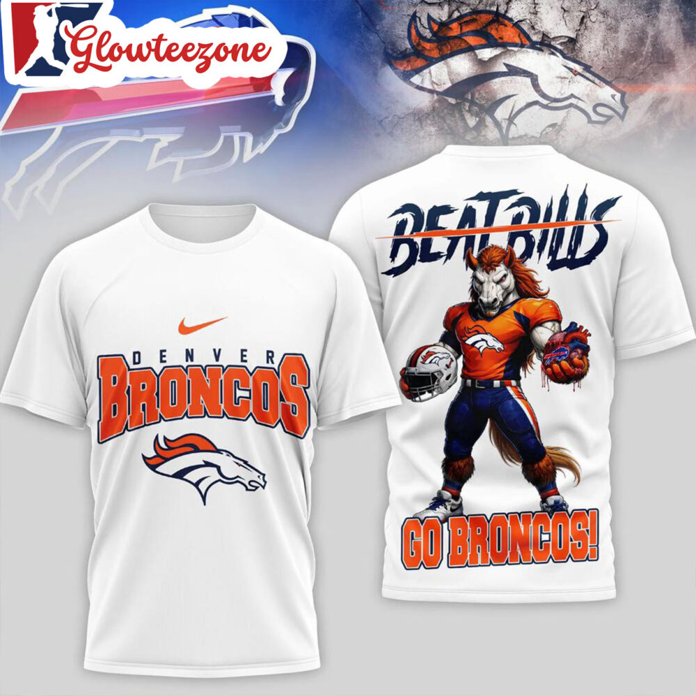 Denver Broncos 2026 Beat Bills Limited Edition White 3D Shirt