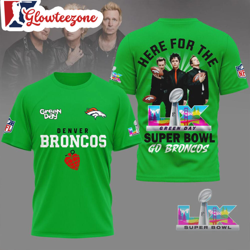 Denver Broncos 2026 Green Day Super Bowl Limited Edition Special New 3D Shirt