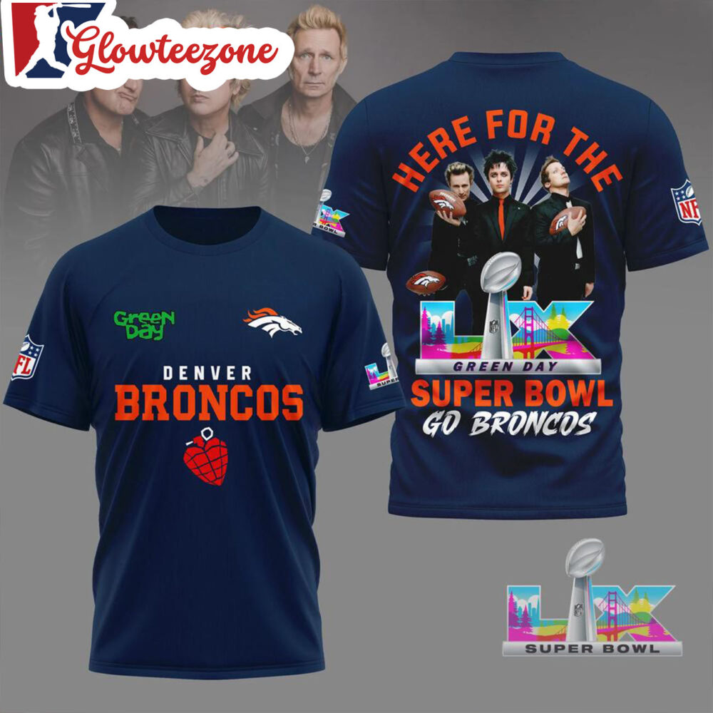 Denver Broncos 2026 Green Day Super Bowl Limited Edition T Shirt