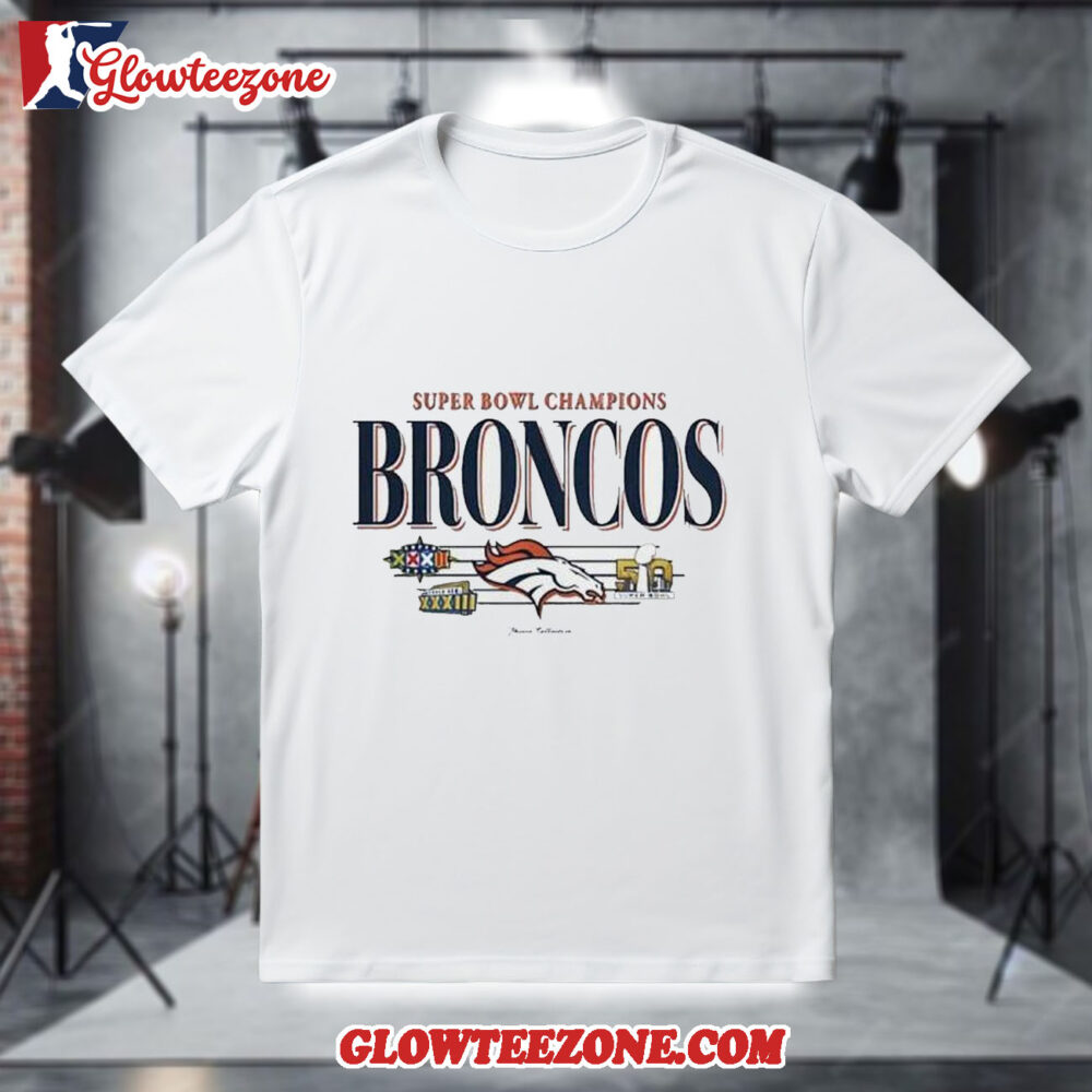 Denver Broncos Super Bowl Champions XXXII XXXIII vintage Shirt 1