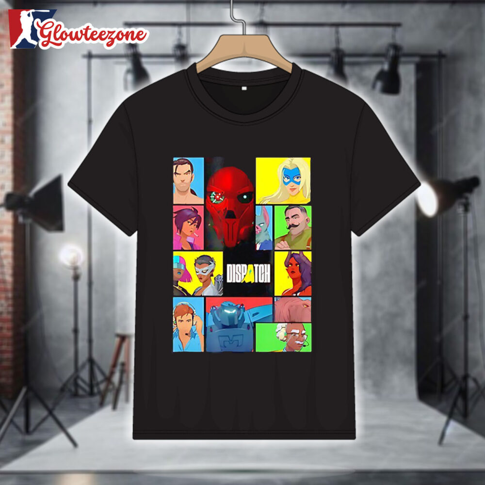 Dispatch Character Collage Metal Poster Shirt 1