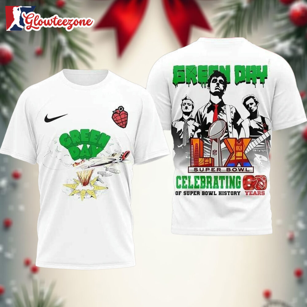 Green Day Super Bowl 60 Opening Ceremony 2026 Concert 3D Shirt