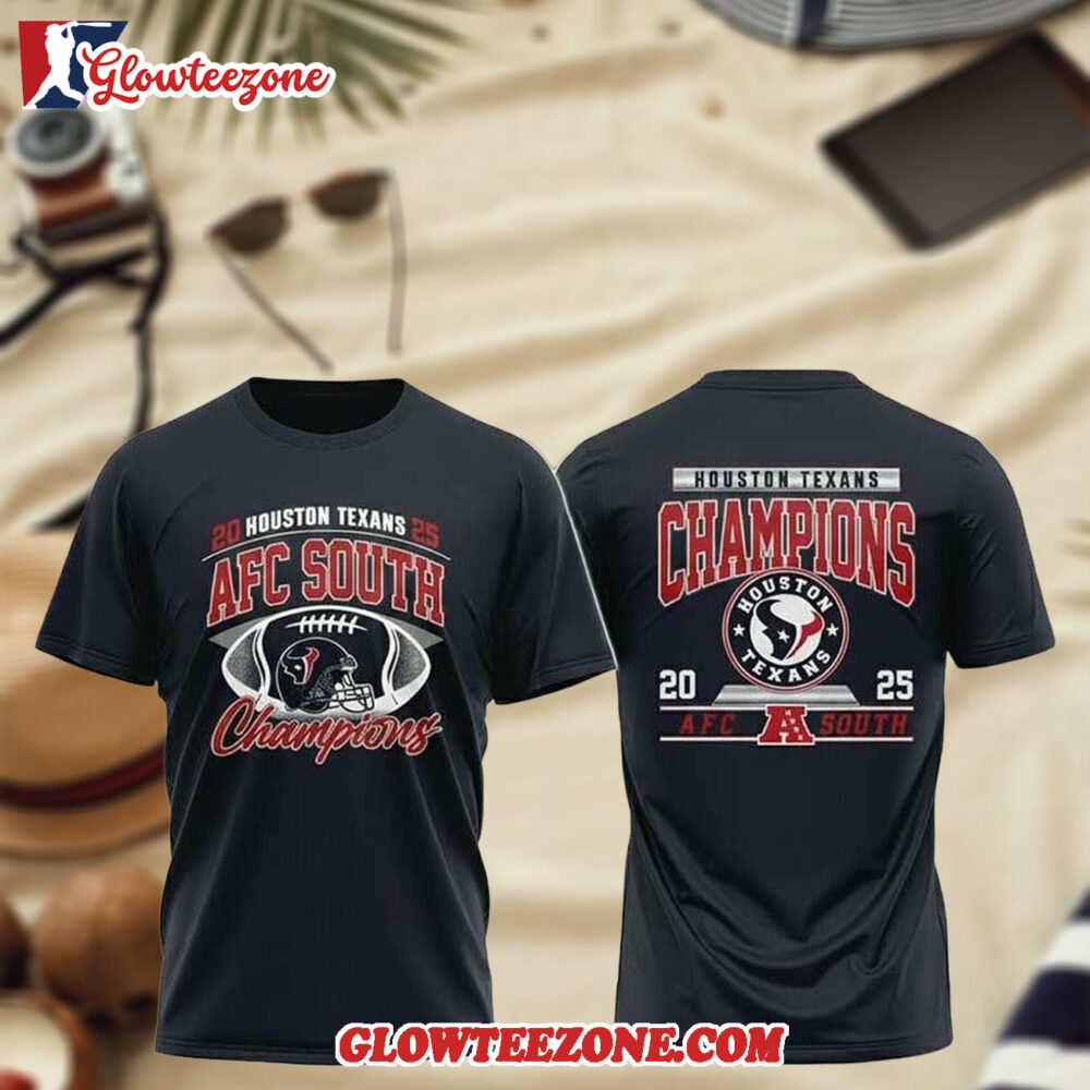 Houston Texans 2026 Afc South Champions 3D Shirt