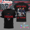 Houston Texans 2026 Road To Super Bowl Black 3D Shirt