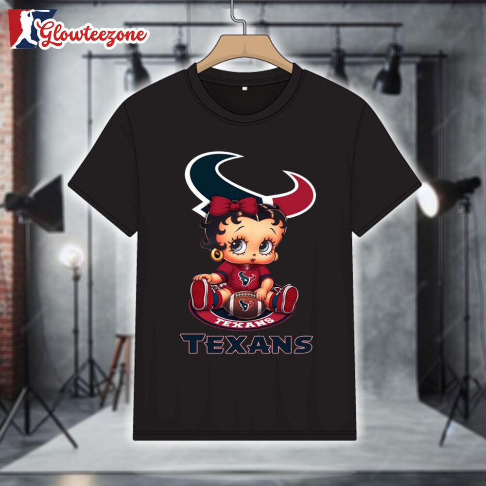 Houston Texans Betty Boop Football T Shirt 1