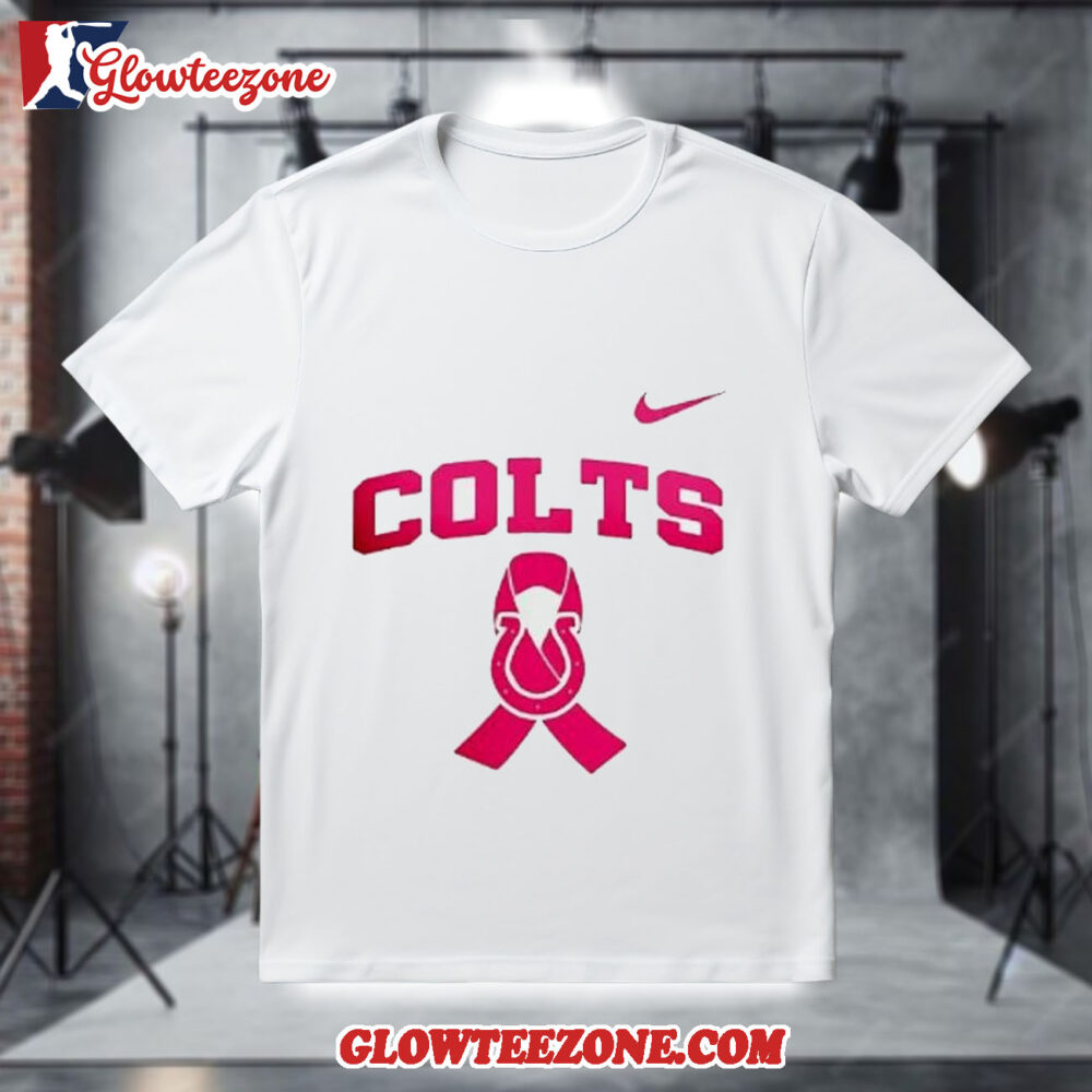 Indianapolis Colts Cancer Awareness Never Ever Giving Up Hope Shirt 1
