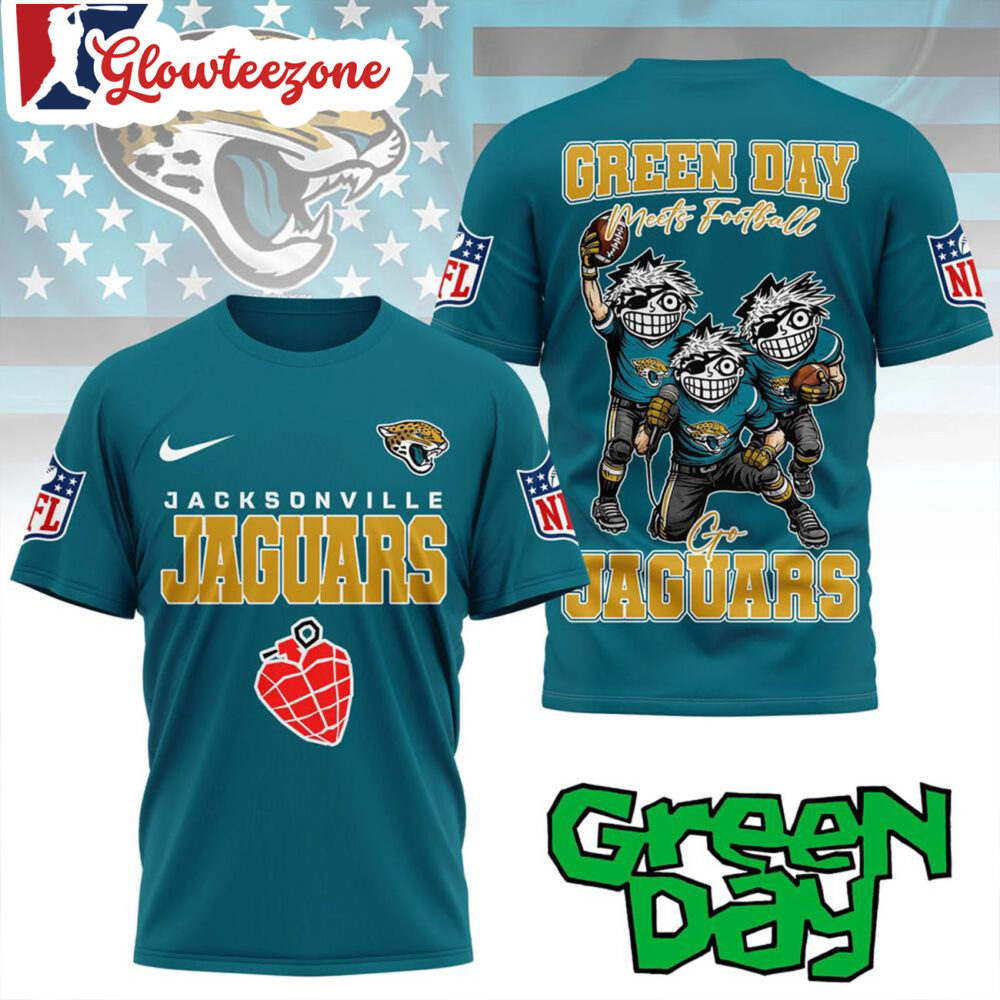 Jacksonville Jaguars 2026 Green Day All Over Print Shirt