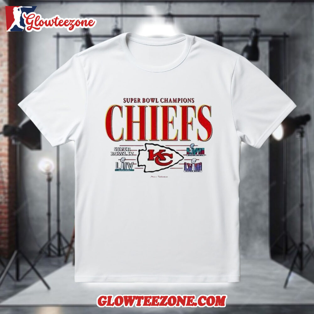 Kansas City Chiefs Super Bowl Champions IV LIIV LVII LVIII Shirt 1