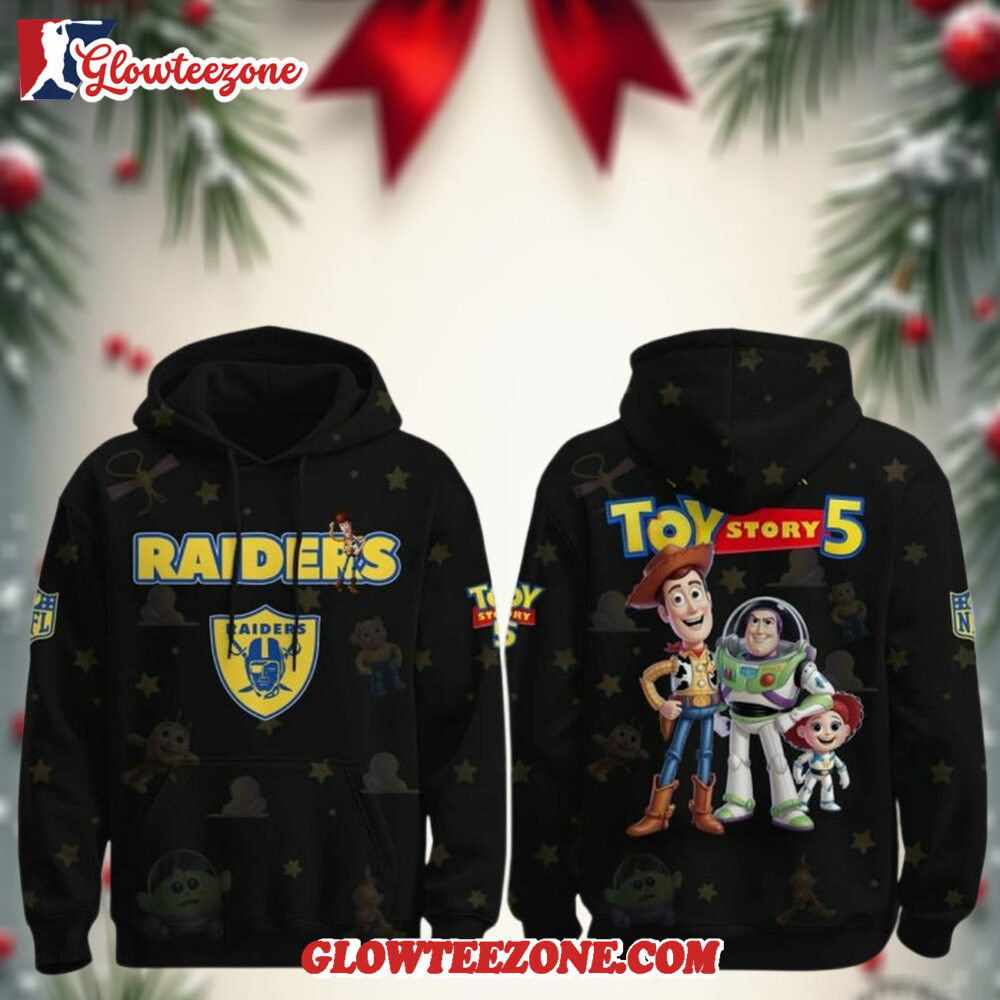 Las Las Vegas Raiders NFL x Toy Story 5 Limited Hoodie And Joggers 1