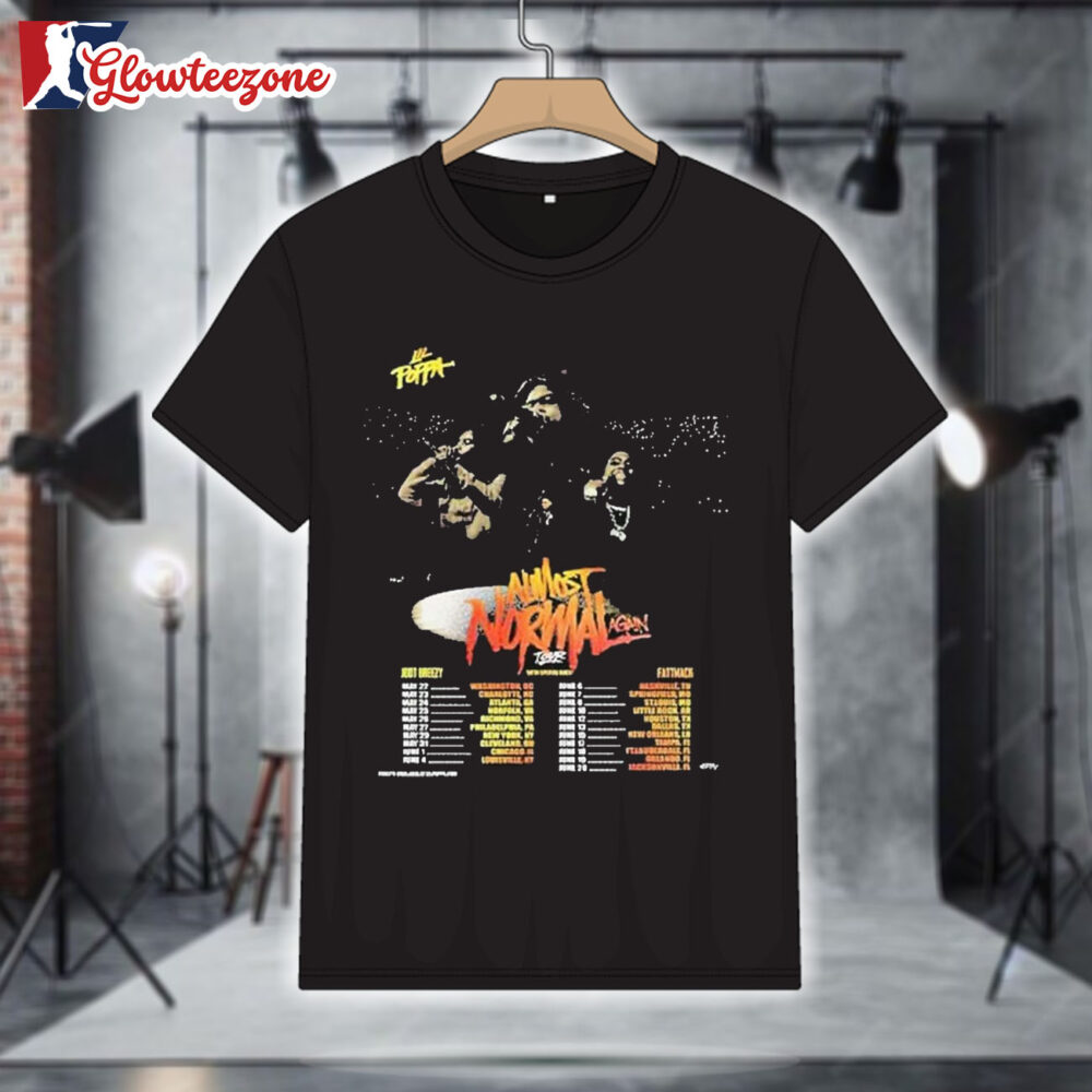 Lil Poppa Almost Normal Again Tour Dates 2025 T Shirt 1
