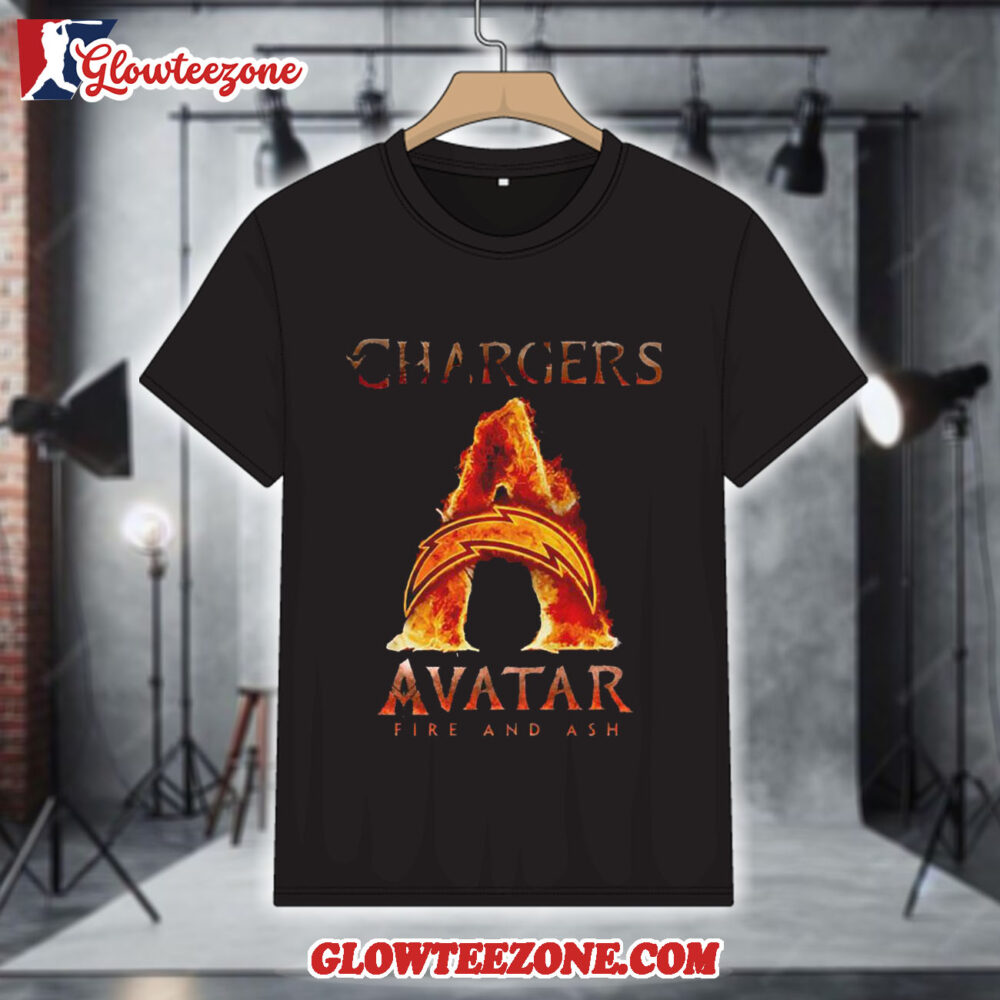 Los Angeles Chargers 2026 NFL x Avatar Fire And Ash Movies T Shirt 1