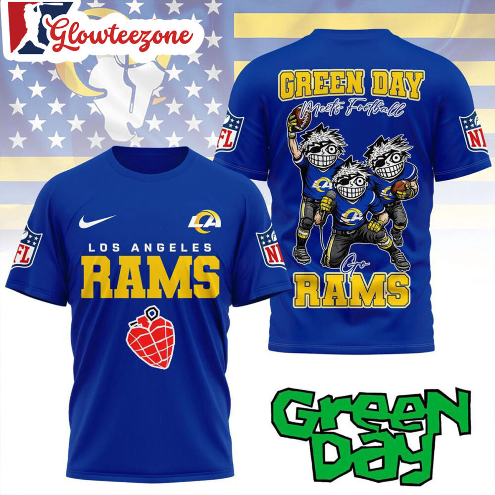 Los Angeles Rams 2026 Green Day All Over Print Shirt