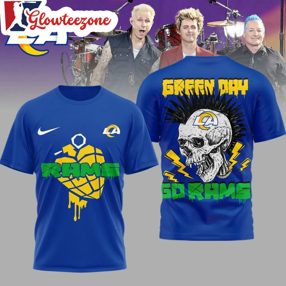 Los Angeles Rams 2026 Green Day Football Unisex 3D Shirt