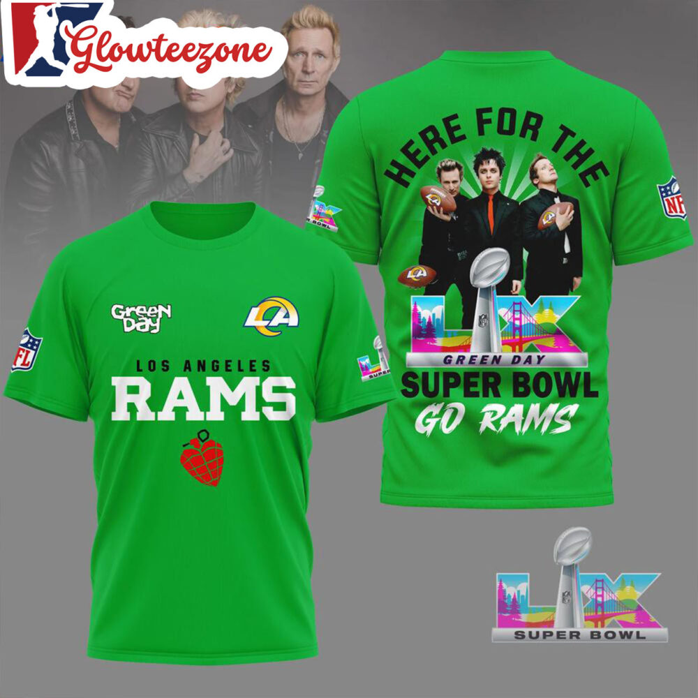 Los Angeles Rams 2026 Green Day Super Bowl Limited Edition Special New 3D Shirt