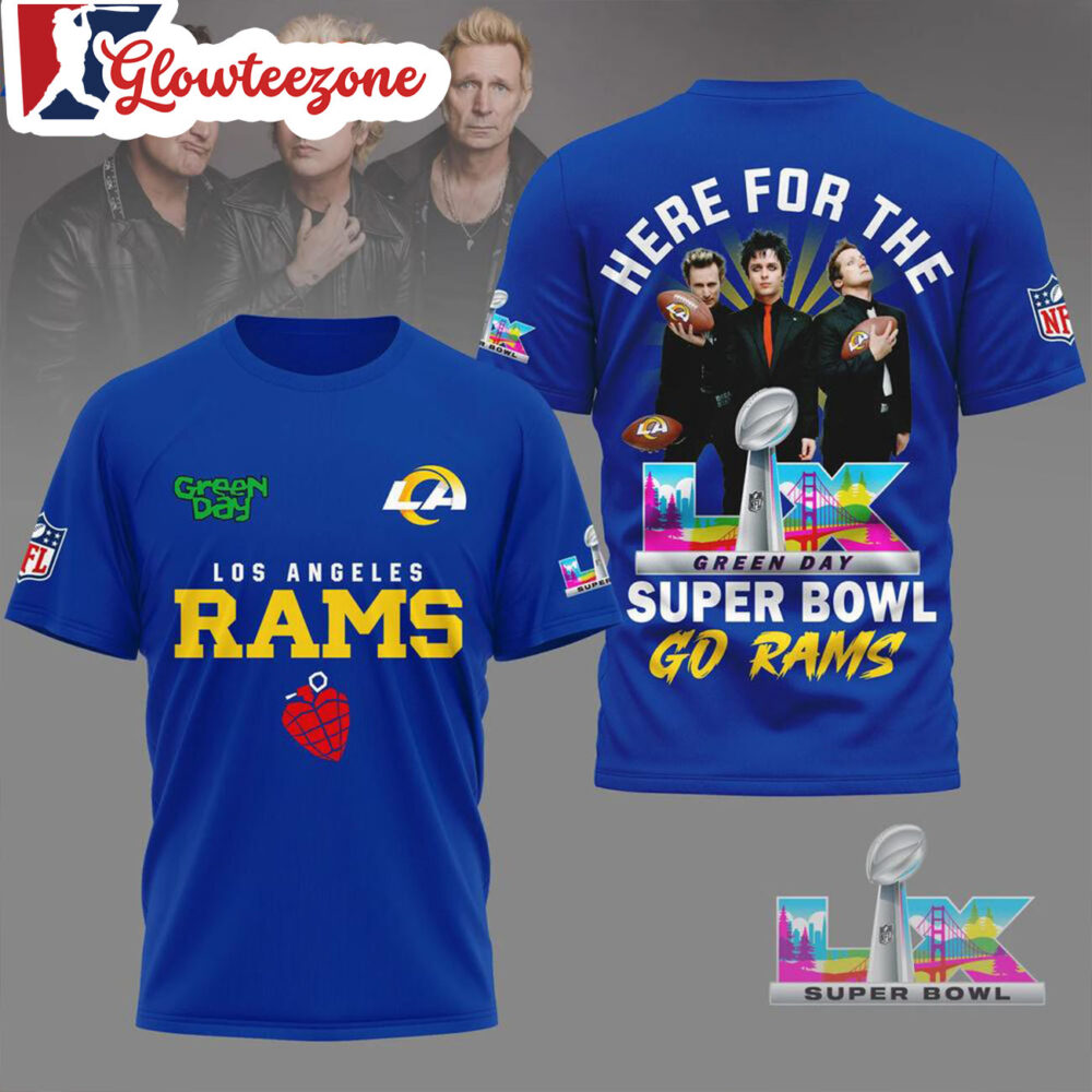Los Angeles Rams 2026 Green Day Super Bowl Limited Edition T Shirt