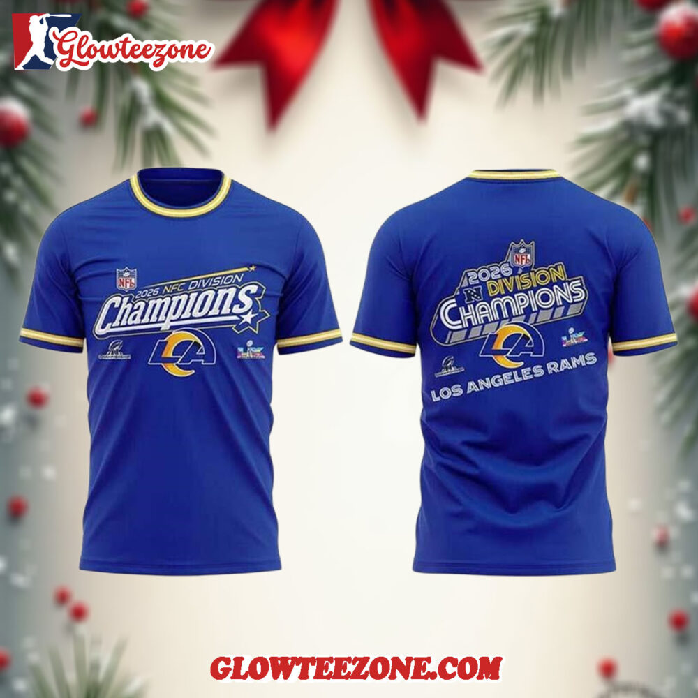 Los Angeles Rams 2026 NFC Division Champions Celebrate Two Sided Shirt